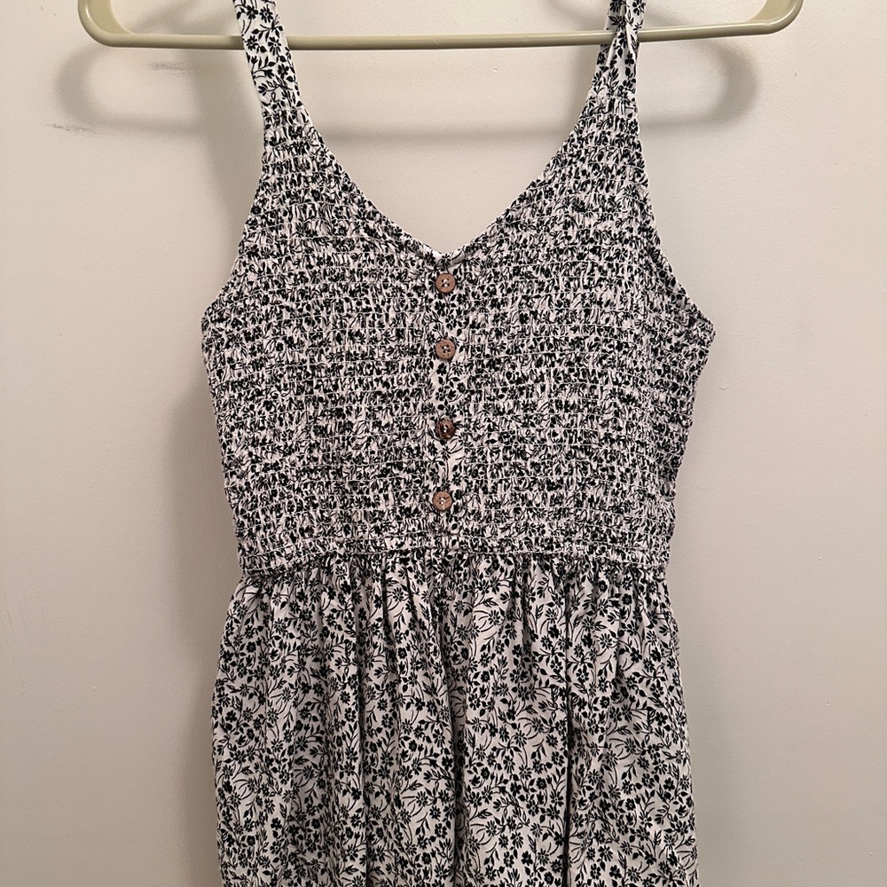 Black and White Floral Top